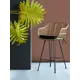 Стул полубарный Bergenson Bjorn Vetle Bent 37x50x98.5 см ротанг бежевый/черный