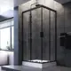 Душевой уголок Am.pm Gem 449291 прямоугольный 100x80см черный профиль эффект стекла прозрачный