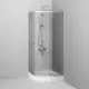 Душевой уголок Am.pm X-Joy 432880 1/4 круга 80x80см серебристый блеск профиль эффект стекла прозрачный