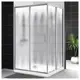 Душевой уголок Belbagno Uno 458209 прямоугольный 120.5x100.5см серебристый блеск профиль эффект стекла рифленый