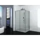 Душевой уголок Ceruttispa 7551 370117 прямоугольный 80x110см серебристый блеск профиль эффект стекла прозрачный