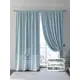 Комплект штор At home Базовая коллекция AT945799 на шторной ленте 280x150 см цвет голубой