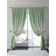 Комплект штор At home Базовая коллекция AT945769 на шторной ленте 280x150 см цвет зеленый
