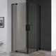 Душевой уголок Cezares Slider 421963 квадратный 80х80см черный профиль эффект стекла тонированный