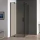 Душевой уголок Cezares Slider 489392 прямоугольный 80x89.5см черный профиль эффект стекла тонированный