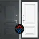 Входная дверь Labirintdoors Атлантик П-26 левый 205x96см сигнальный белый/шагрень