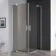 Душевой уголок Cezares Slider 421964 квадратный 80x80см серебристый блеск профиль эффект стекла тонированный