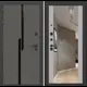 Входная дверь Labirintdoors Карбон 205x88см левый цвет грей софт/лофт графит с зеркалом ФЛЗ-1