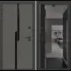 Входная дверь Labirintdoors Карбон 205x96см левый цвет черный кварц/лофт графит с зеркалом