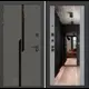 Входная дверь Labirintdoors Карбон 205x96см левый цвет бетон светлый/лофт графит с зеркалом ФЛЗ-1