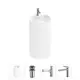 Напольная раковина отдельностоящая Wellsee Chalice Perfection 20213006R размер 45x45x85 см, с донным клапаном, сифоном и смесителем