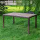 Стол садовый Royal family Amelia 150 см x 90 см x 75 см искусственный ротанг коричневый