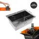 Мойка для кухни врезная Glyph Gl36045Bd 45x60 см глубина чаши 20 см нержавеющая сталь цвет графит