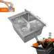 Мойка для кухни Glyph GL34050/W02-114/W405A 50x40 см глубина чаши 22 см нержавеющая сталь цвет сатин