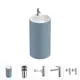 Напольная раковина отдельностоящая Wellsee Chalice Perfection 20213091R размер 45x45x85 см, с донным клапаном, сифоном, смесителем и вентилями