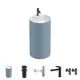 Напольная раковина отдельностоящая Wellsee Chalice Perfection 20213092R размер 45x45x85 см, с донным клапаном, сифоном, смесителем и вентилями