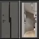 Входная дверь Labirintdoors Карбон 205x96см правый цвет грей софт/лофт графит с зеркалом ФЛЗ-1