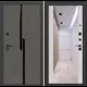 Входная дверь Labirintdoors Карбон 205x96см правый цвет сандал белый/лофт графит с зеркалом ФЛЗ-1