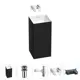 Напольная раковина отдельностоящая Wellsee Pure BY Wellsee 20213246R размер 40x40x85 см, с донным клапаном, сифоном и смесителем