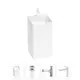 Напольная раковина отдельностоящая Wellsee Pure BY Wellsee 20213277R размер 45x45x85 см, с донным клапаном, сифоном и смесителем