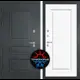 Входная дверь Labirintdoors Атлантик П-27 левый 205x96см сигнальный белый/шагрень