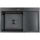 Врезная мойка Hoffger HFG-7850B-L 78x50x48 см нержавеющая сталь цвет графит
