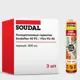 Герметик полиуретановый Soudal Flex PU 40 для бетона черный 300 мл 3 шт