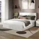 Кровать Трия Хилтон ПМ 160x200 см ЛДСП цвет белый/ателье светлый
