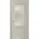 Дверь межкомнатная со стеклом Рондо 80x200 см Hardflex цвет серый жемчуг с замком и петлями