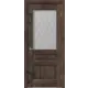 Дверь межкомнатная со стеклом Artens Магнолия 80x200 см ПВХ цвет акация с замком и петлями