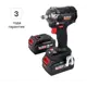 Гайковерт аккумуляторный ударный бесщеточный Elitech HD CW2004SL, 20 В Li-Ion 2x4 Ач 450 Нм