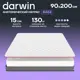 Матрас Darwin Base 90x200 см беспружинный, односпальный, ортопедический, жесткий