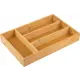 Лоток для столовых приборов 4 отсека KONSENSA 45.5x30x5.8 см бамбук цвет натуральный