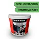 Водно-дисперсионная краска Braiton Премиум Сверхпрочная фасадная 2.5кг цвет зеленое яблоко Tikkurila K 381
