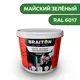 Водно-дисперсионная краска Braiton Премиум Сверхпрочная фасадная 1кг цвет майский зелёный RAL 6017