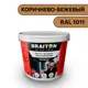 Водно-дисперсионная краска Braiton Премиум Сверхпрочная фасадная 12кг цвет коричнево-бежевый RAL 1011