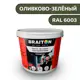 Водно-дисперсионная краска Braiton Премиум Сверхпрочная фасадная 1кг цвет оливково-зелёный RAL 6003