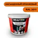 Водно-дисперсионная краска Braiton Премиум Сверхпрочная фасадная 4кг цвет насыщенный оранжевый RAL 2011