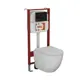 Комплект BAUEDGE NEO45700-BL0001-Q00011 6 в 1: инсталляция 45, унитаз безободковый Dream, сиденье дюропласт, кнопка Dream, черная