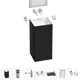 Раковина напольная отдельностоящая Wellsee Pure BY Wellsee 20220193R 40x40x85 см цвет черный