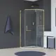 Душевой уголок Rgw Hotel 646765 пятиугольный 100x100см золотистый профиль эффект стекла без покрытия