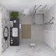 Душевой уголок Triton Тау 432901 квадратный 88.5x88.5см черный профиль эффект стекла прозрачный