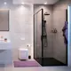 Душевой уголок Wasserkraft Elbe 277678 прямоугольный 100x80см черный профиль эффект стекла прозрачный
