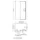 Душевой уголок Wasserkraft Alme 144890 прямоугольный 130x80см серебро профиль эффект стекла прозрачный