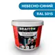 Водно-дисперсионная краска Braiton Премиум Сверхпрочная фасадная 3кг цвет небесно-синий RAL 5015