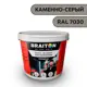 Водно-дисперсионная краска Braiton Премиум Сверхпрочная фасадная 1.3кг цвет каменно-серый RAL 7030