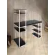 Стол письменный Solarius 60x148x130 см дерево и металл цвет белый/оникс