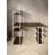 Стол письменный Solarius 60x148x110 см дерево и металл цвет белый/темный дуб