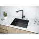 Мойка для кухни Paulmark NEXT 54 UNI 44x54 см глубина чаши 20 см нержавеющая сталь цвет черный матовый
