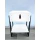 Тумба прикроватная Solarius Loft 44x58x44 см 1 ящик дерево и металл цвет белый/черный